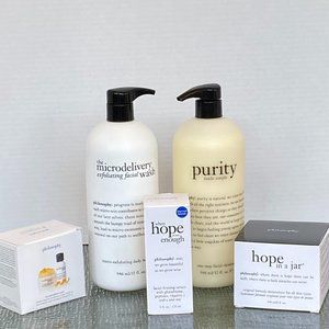 Philosophy 5 pc Set Skincare Retail $456 including Hope (2) Cleansers (2) & Peel